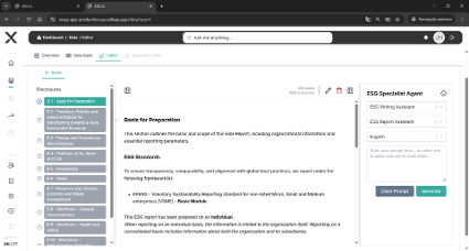 Copiloto de IA a escrever o
relatório