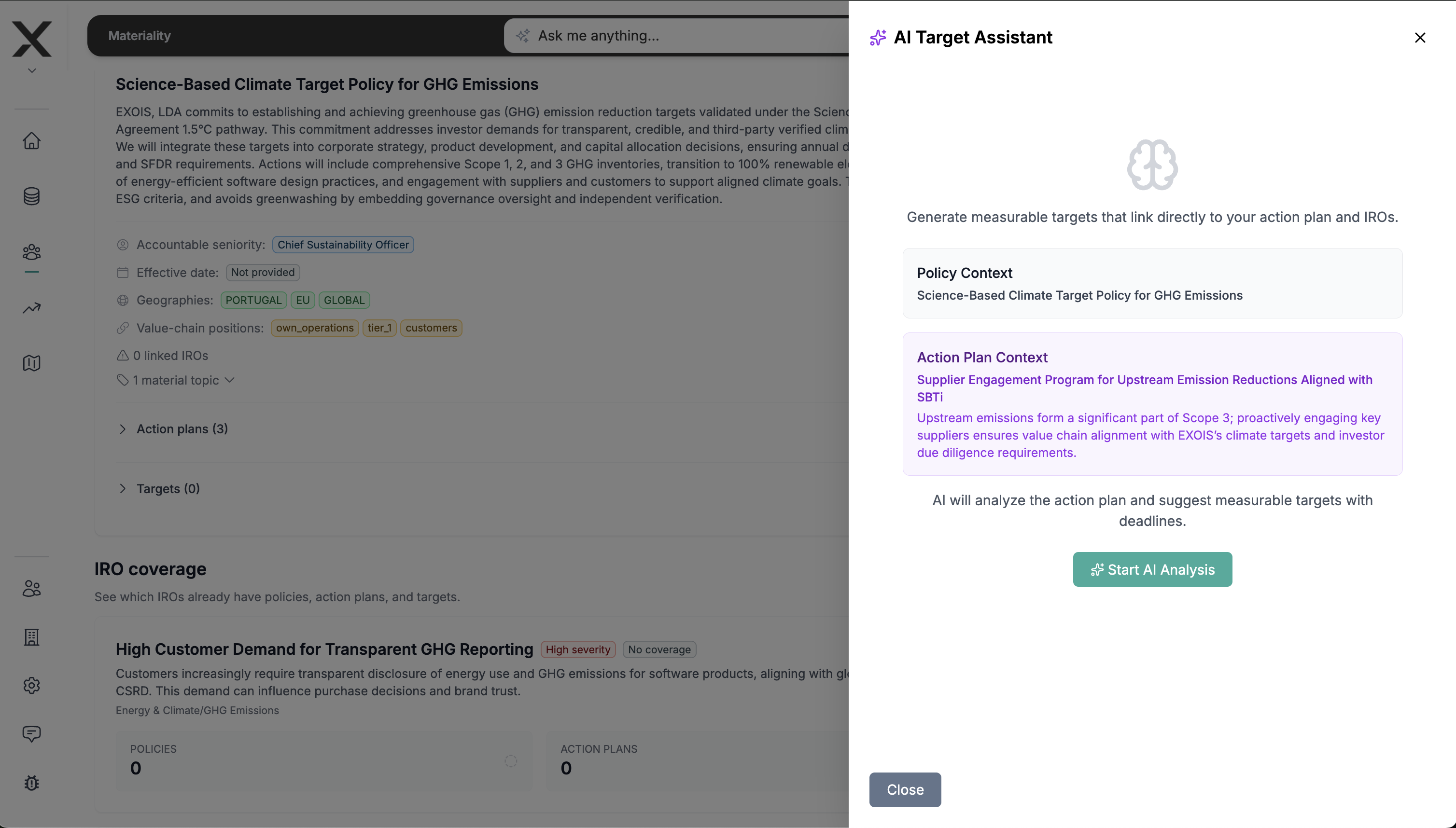 Assistente de metas com IA